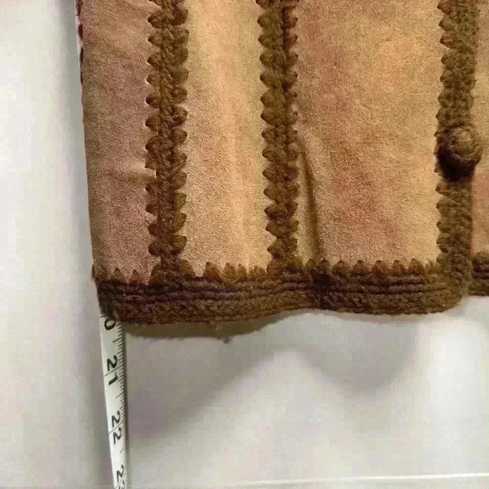 Vintage Leather and Knit western set skirt and vest 9/10 - Picture 4 of 7